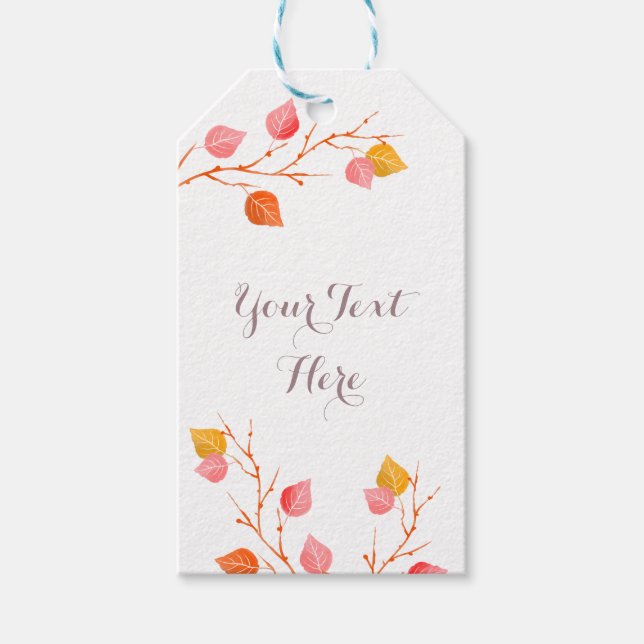 Autumn Leaves Gift Tags (Front)