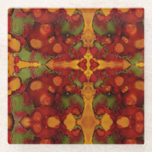 Autumn Leaves Glass Coaster