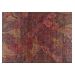 Autumn Leaves Glass Cutting Board