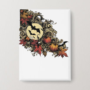 Autumn leaves. Halloween pattern.