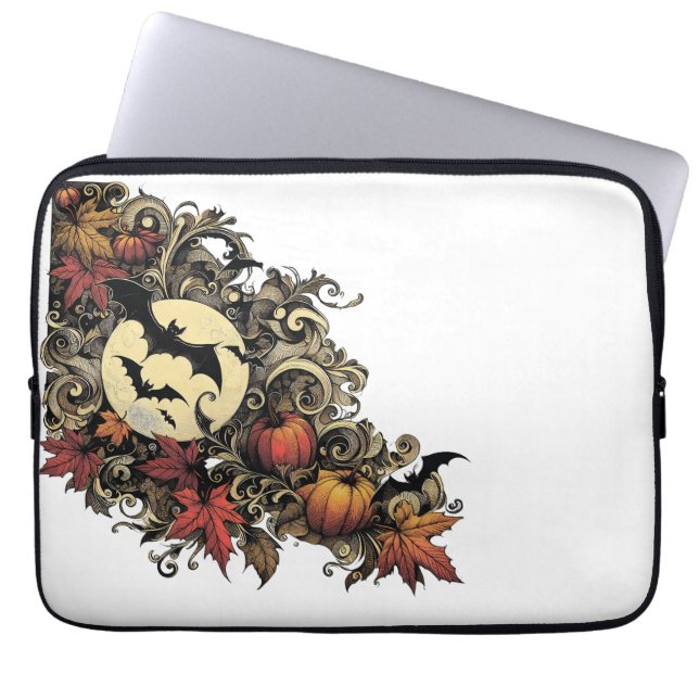 Autumn leaves. Halloween pattern. Laptop Sleeve (Front)