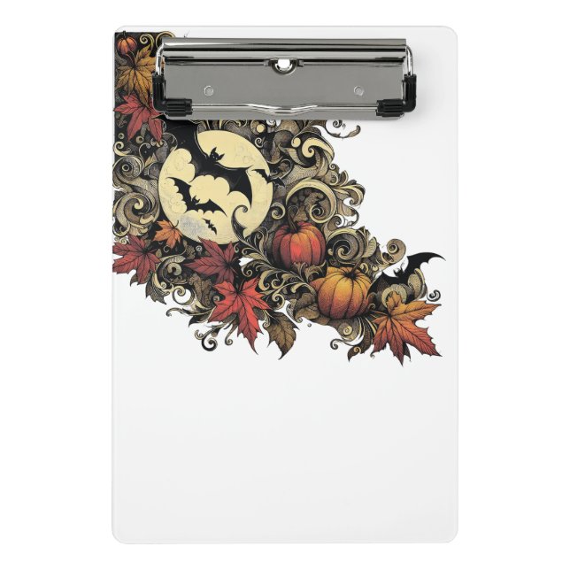 Autumn leaves. Halloween pattern. Mini Clipboard (Front)