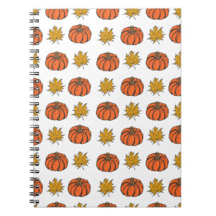 Autumn Leaves: Hand-Drawn Pumpkin Pattern Notebook