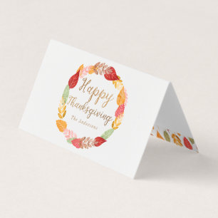 Autumn Leaves Happy Thanksgiving