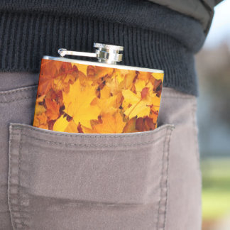 Autumn Leaves Hip Flask