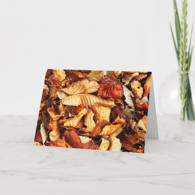 Autumn leaves holiday card (Front)