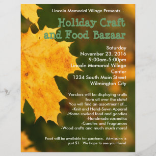 Autumn Leaves Holiday Craft Bazaar Flyer