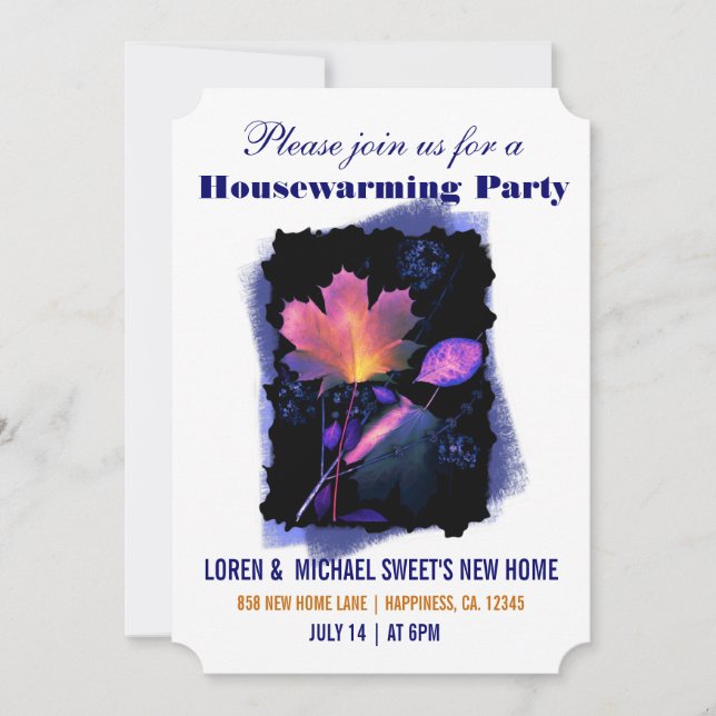 Autumn Leaves Housewarming Invitation (Front)