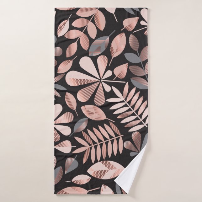 Autumn leaves illustration pattern bath towel (Bath Towel)
