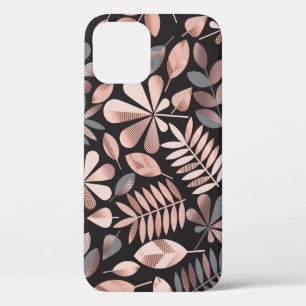 Autumn leaves illustration pattern iPhone 12 case