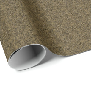 Autumn Leaves In Brown Nature Art Pattern Wrapping Paper