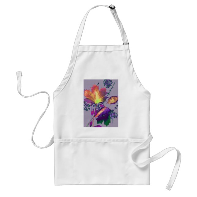 Autumn Leaves in Lilac Standard Apron (Front)