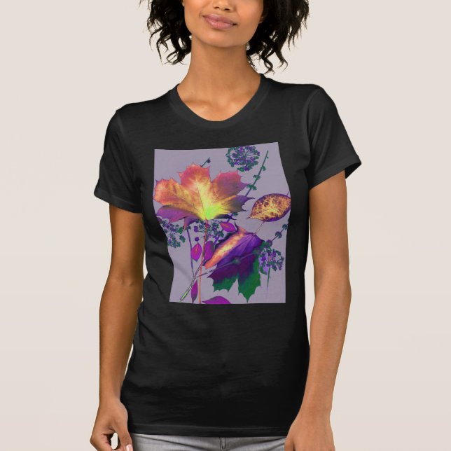 Autumn Leaves in Lilac T-Shirt (Front)
