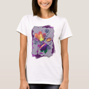 Autumn Leaves in Lilac with Purple T-Shirt