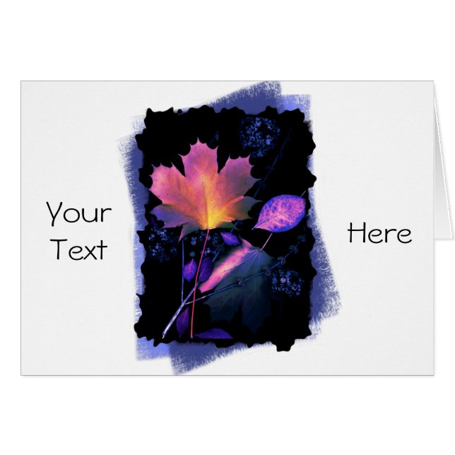 Autumn Leaves in Neon and Blue (Front Horizontal)