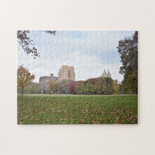 Autumn Leaves in New York City Central Park NYC Jigsaw Puzzle