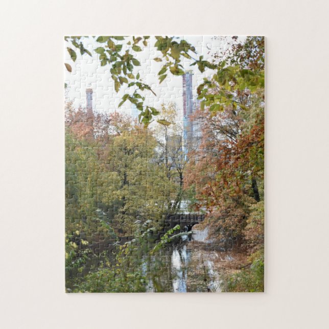 Autumn Leaves in New York City Central Park NYC Jigsaw Puzzle (Vertical)