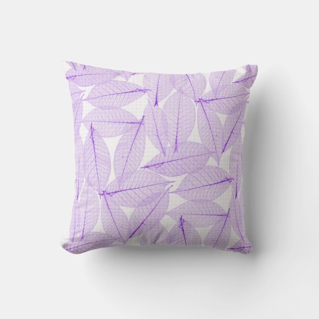 Autumn Leaves in Purple Cushion (Front)