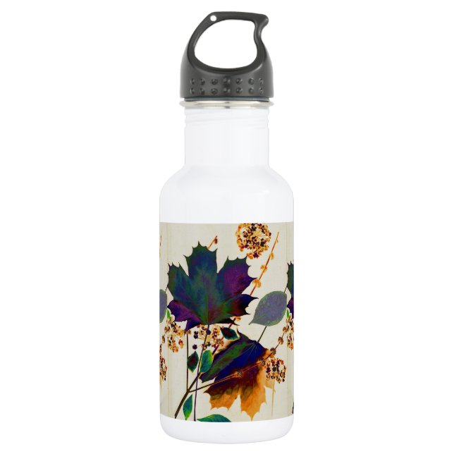 Autumn Leaves in Royal Colours 532 Ml Water Bottle (Front)