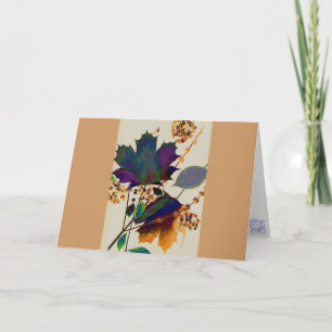 Autumn Leaves in Royal Colours Card