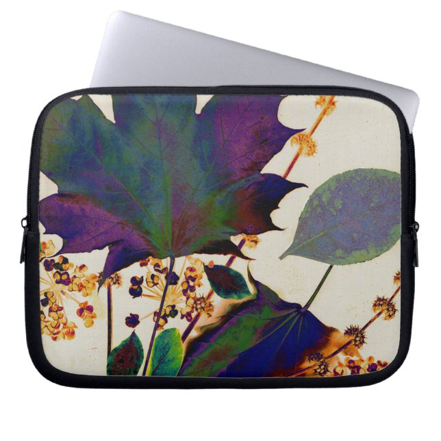 Autumn Leaves in Royal Colours Laptop Sleeve (Front)