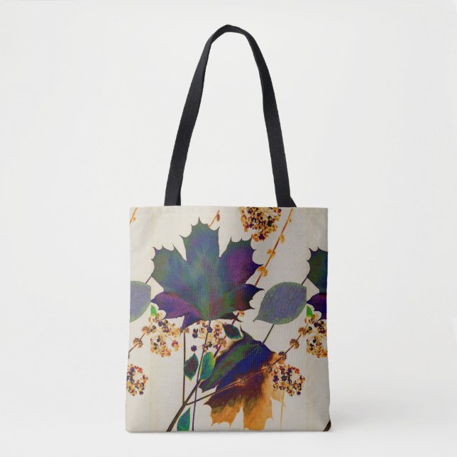 Autumn Leaves in Royal Colours Tote Bag (Front)