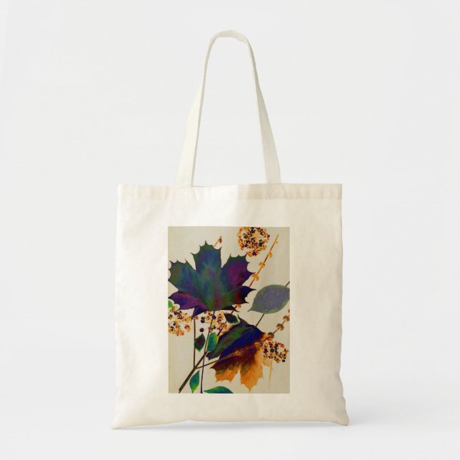 Autumn Leaves in Royal Colours Tote Bag (Front)