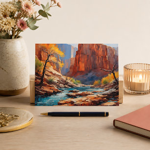 Autumn Leaves in the Canyon Postcard