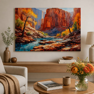 Autumn Leaves in the Canyon Poster