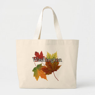 AUTUMN LEAVES IN WASHINGTON LARGE TOTE BAG