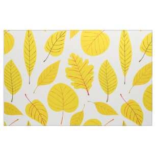 Autumn leaves in yellow fabric