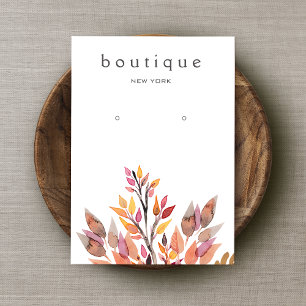 Autumn Leaves Jewellery Earring Display Card