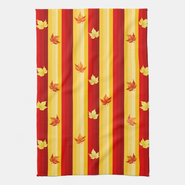 Autumn leaves kitchen towel (Vertical)