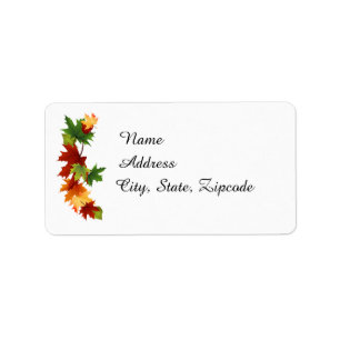 Autumn Leaves Label