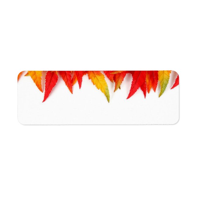 Autumn Leaves Label Return Address Label (Front)