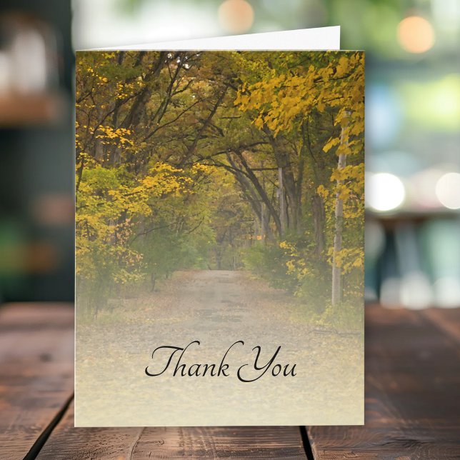 Autumn Leaves Lane Sympathy Thank You (Creator Uploaded)
