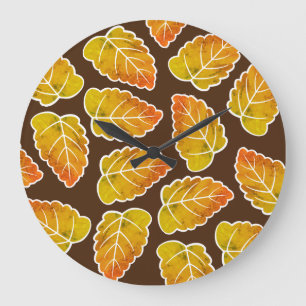 Autumn Leaves Large Clock