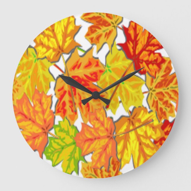 AUTUMN LEAVES LARGE CLOCK (Front)