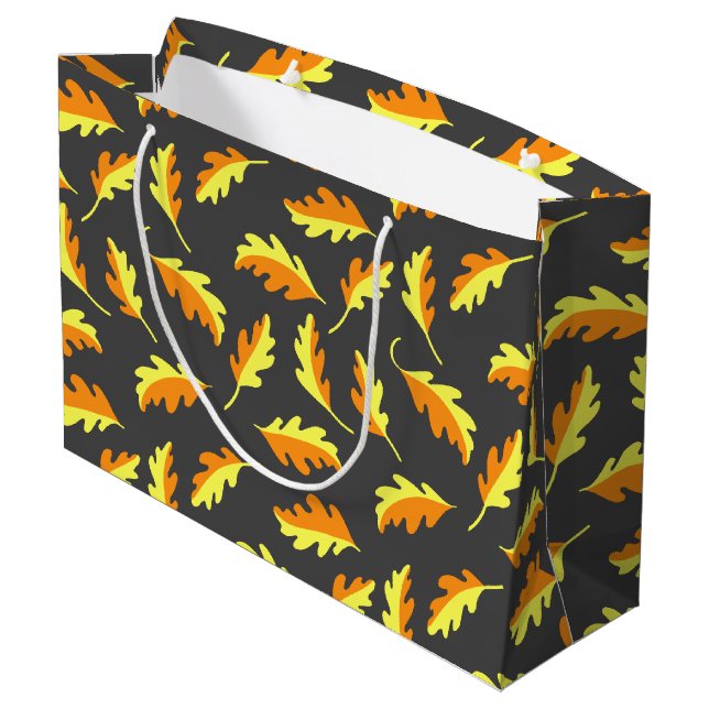 Autumn Leaves Large Gift Bag (Back Angled)