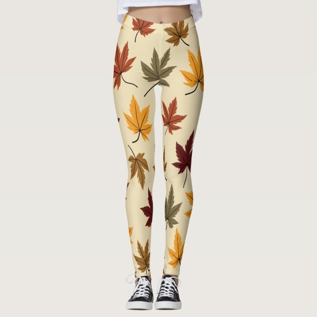 autumn leaves Leggings (Front)