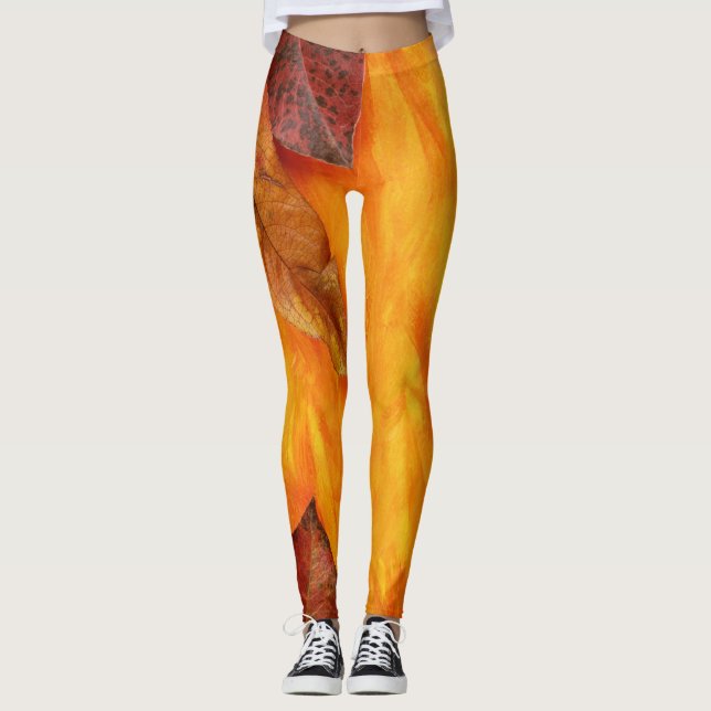 Autumn Leaves Leggings (Front)