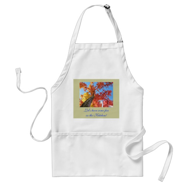 Autumn Leaves Let's have some Fun in the Kitchen! Standard Apron (Front)