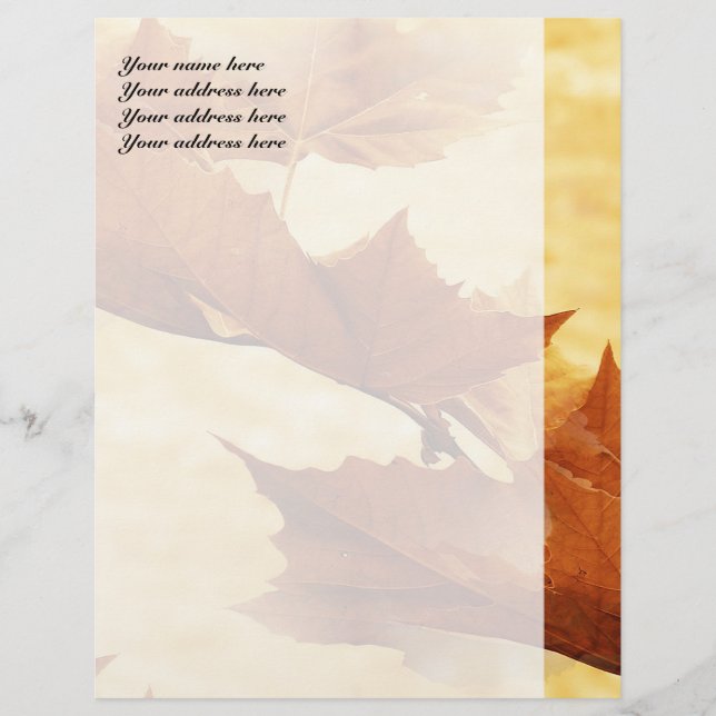 Autumn Leaves Letterhead Design (Front)