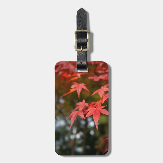 Autumn Leaves Luggage Tag (Front Vertical)