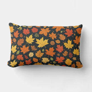 Autumn Leaves Lumbar Veggies Cushion