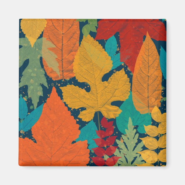 Autumn leaves magnet (Front)