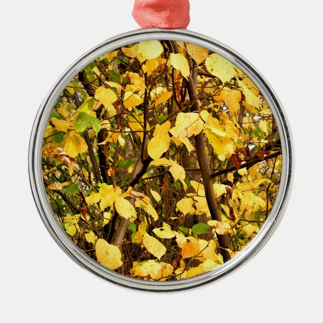AUTUMN LEAVES METAL ORNAMENT (Front)