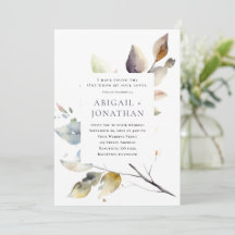 Autumn Leaves Modern Christian Bible Wedding