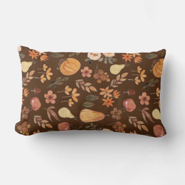  Autumn leaves modern elegant fall Throw Pillow (Front)
