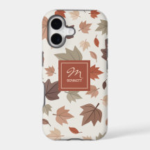 Autumn Leaves Monogram Personalised